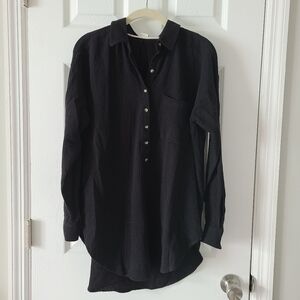 Pilcro Crinkle Cotton Button Down